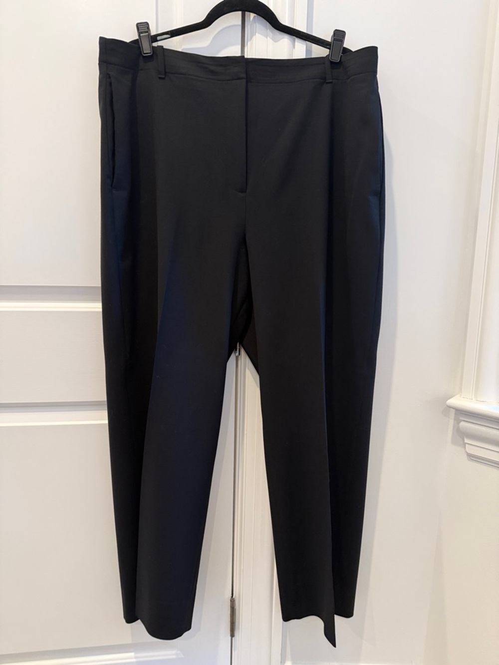 Banana Republic Black Lido Wide-Leg Italian Wool Pant Size 18